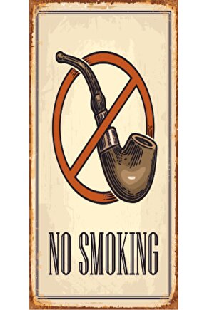 No Smoking Sigara Içilmez (10 Cm X 20 Cm) Mini Retro Ahşap Poster