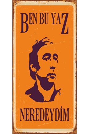 Şener Şen Hababam Sınıfı Yeşilçam (10 Cm X 20 Cm) Mini Retro Ahşap Poster