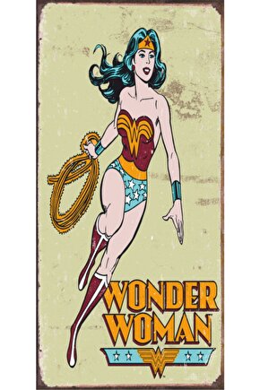 Wonder Woman Marvel (10 Cm X 20 Cm) Retro Mini Ahşap Poster