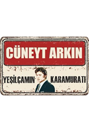 Cüneyt Arkın Yeşilçam Retro Ahşap Poster