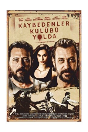 Kaybedenler Kulübü Yolda Sinema Retro Vintage Ahşap Poster