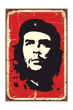 Ernesto Che Guevara Retro Vintage Ahşap Poster