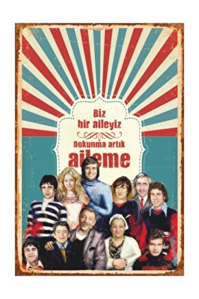 Bizim Aile Yeşilçam Retro Vintage Ahşap Poster