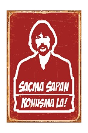 Saçma Sapan Konuşma Behzat Ç Retro Vintage Ahşap Poster