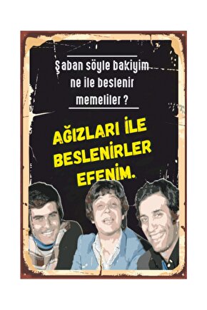 Hababam Sınıfı Yeşilçam Retro Ahşap Poster 2030004