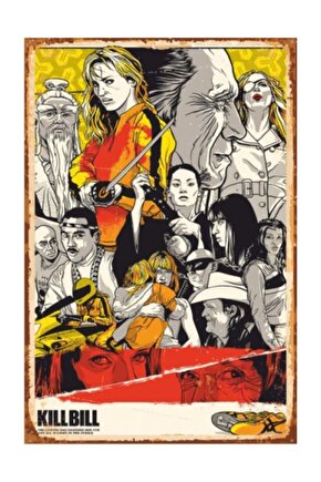 Kill Bill Sinema Retro Vintage Ahşap Poster