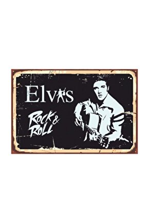 Elvis Presley  Retro Vintage Ahşap Poster