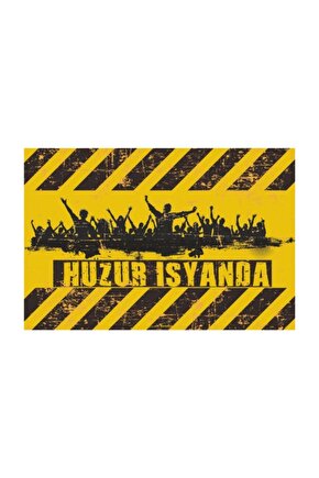 Huzur Isyanda Retro Vintage Ahşap Poster