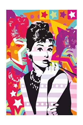 Audrey Hepburn Retro Vintage Ahşap Poster