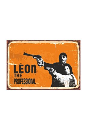 Leon The Professional Sinema Retro Vintage Ahşap Poster