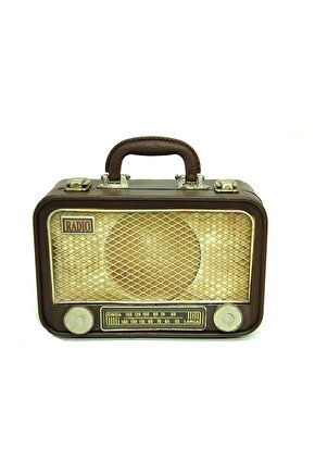 Dekoratif Metal Radyo Bavul Vintage Dekoratif Hediyelik