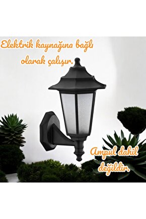 E27 Duy, Elektrikle Çalışır, Dekoratif Bahçe, Balkon, Teras, Kapı Giriş Apliği, Bahçe Duvar Armatürü