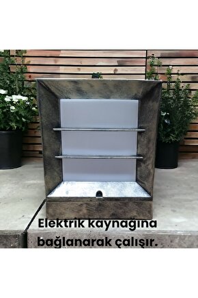 Antik Eskitme, E27 Duy Dış Mekan Aplik, Bahçe Armatürü, Çim Üzeri, Yürüyüş Yolu, Taş Duvar Armatürü