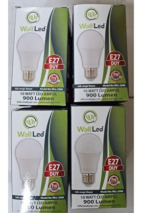 Wall Led 10 W Beyaz Led Ampül 5lipaket