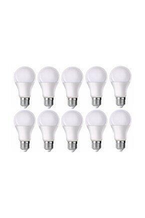 10 Watt Led Ampul 10 Lu Paket 900 Lümen 6400k Beyaz Işık Uzun Ömürlü-hızlı Kargo 10 Lu Paket