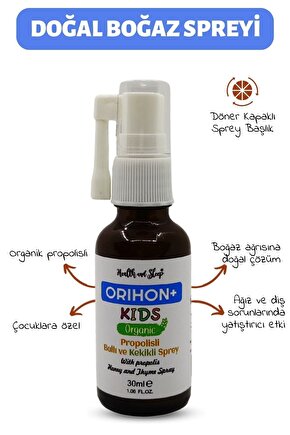 Orihon Kids Organik Propolisli Doğal Boğaz Spreyi 30ml (ÇOCUKLAR İÇİN)