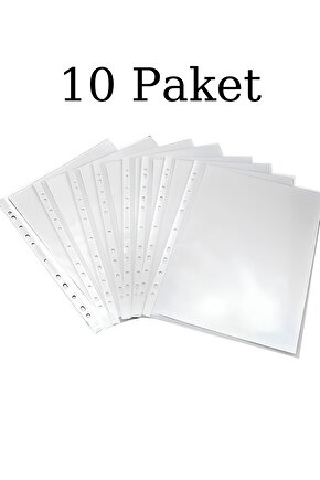 Extra Şeffaf Poşet Dosya - 10 Paket (1000 Adet) Dayanıklı ve Kullanışlı