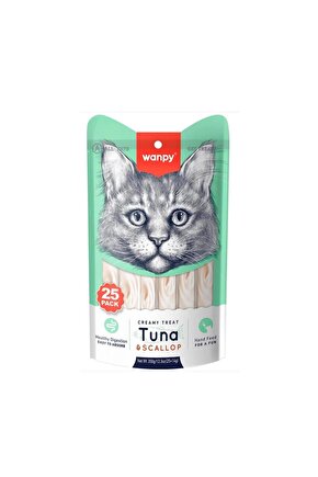 Creamy Ton Balıklı Ve Deniz Taraklı Krema Kedi Ödülü 25 Adet (14 GR)