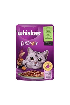 Pouch Tastymix Sos Içinde Kuzulu Tavuklu Ve Havuçlu Yetişkin Kedi Konservesi 85 gr