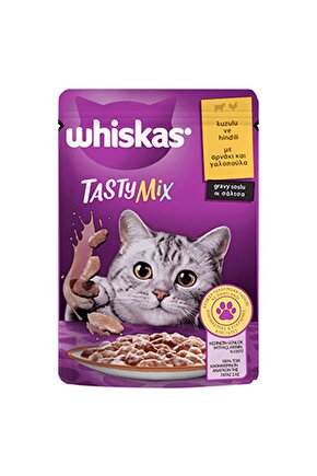 Pouch Tastymix Sos Içinde Kuzulu Ve Hindili Yetişkin Kedi Konservesi 85 gr