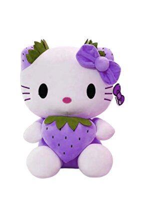 Hediye Hello Kitty Peluş 50 Cm Özel Yapım Pembemorkırmızı