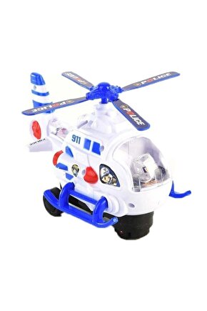 Oyuncak Işıklı Sesli Polis Helikopter 7721 (karışık Renk 1 Adet)