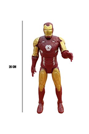 Iron Man Demir Adam Avengers Karakteri 20 Cm Eklemleri Hareketli Işıklı Figür Oyuncaklar