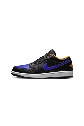 Siyah - Air Jordan 1 Low Dark Concord Spor Ayakkabı 553558-075