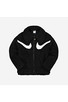 Sherpa Swoosh Graphic Full-Zip Oversize Kadın Ceket