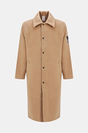 AMI X Puma Single-Breasted Logo Patch Coat Erkek Kaban Palto