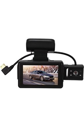 ÇİFT KAMERALI ARAÇ İÇİ KAMERA HD 1080P GECE GÖRÜŞLÜ SES KAYITLI  NET GÖRÜNTÜ Car Dash Camera uyumlu