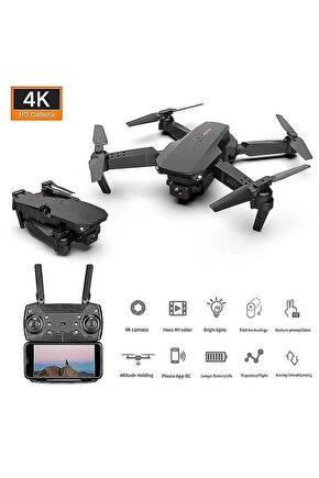 ÇİFT Kameralı Drone 4K Hava Quadcopter 2.4G Kızılötesi Rc Işıklı Katlanabilir Drone wifi