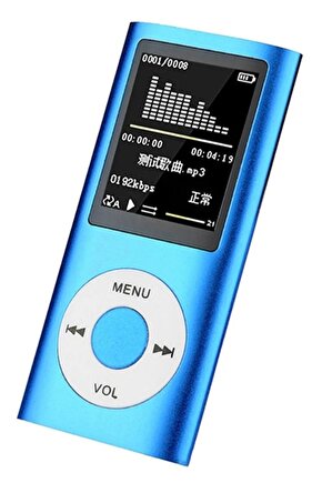 Mp3 Çalar Ses Kayıt Fm Radyo Sd Kart Girişli Mp4 Player 1.8 Inç Renkli Ekran