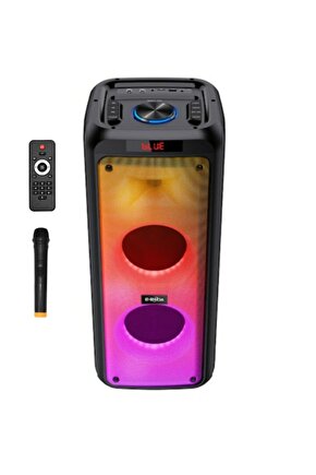 Mikrofonlu Karaoke Hoparlör Taşınabilir Bluetooth Speaker Partybox Büyük Boy Ses Sistemi