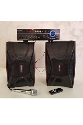 Anfili 1+1 Karaoke Mikrofonlu Bluetooth Hoparlör Fm Radyo Sd Kart Usb Girişli Speaker 30w