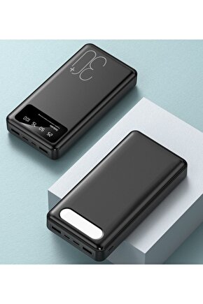 30000 Mah Powerbank Ios Android Uyum Lcd Ekranlı Type C Mikro Usb Çıkışlı