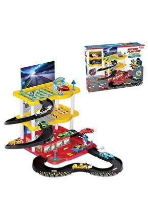 3 Katlı Garaj Oyun Seti - Otopark Seti - Araba Seti - Hotwheels Seti - Istasyon