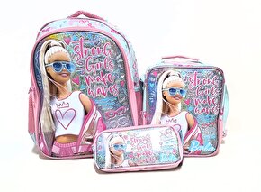 Barbie Okul Çantası 3 lü set 48180