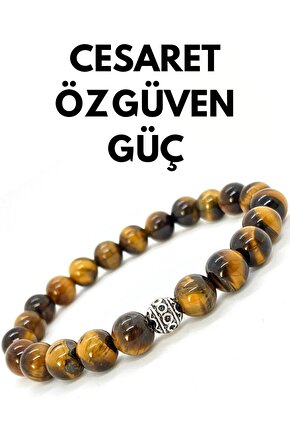 Doğaltaş - Kaplan Gözü Bileklik - Cesaret - Özgüven - Güç - Mutluluk - Unisex