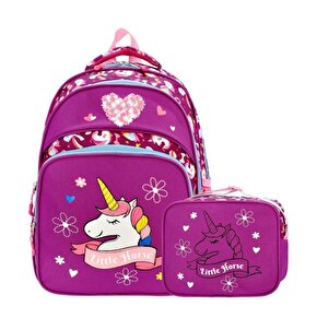 Master Pack İlkokul Çantası 2 li Set Unicorn Mor