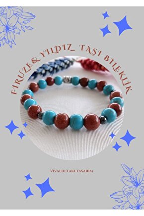 Firuze & Yıldız Taşı Bileklik Doğal Taş