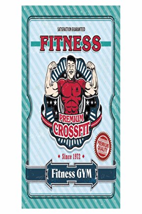 fitness vücut geliştirme spor ev dekorayon tablo mini retro ahşap poster