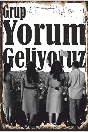 Grup Yorum Geliyoruz Devrimci Müzik Retro Ahşap Poster