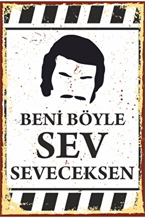 Orhan Gencebay Beni Böyle Sev Retro Ahşap Poster