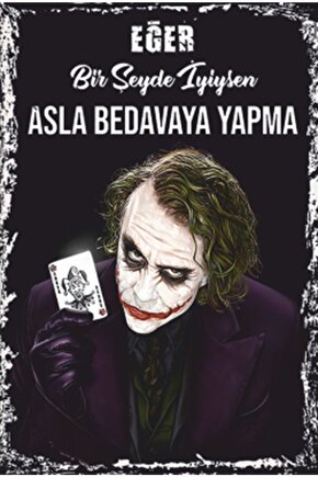 The Joker Retro Ahşap Poster