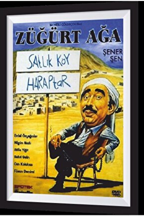 Züğürt Ağa Şener Şen Satılık Köy Yeşilçam Retro Ahşap Poster