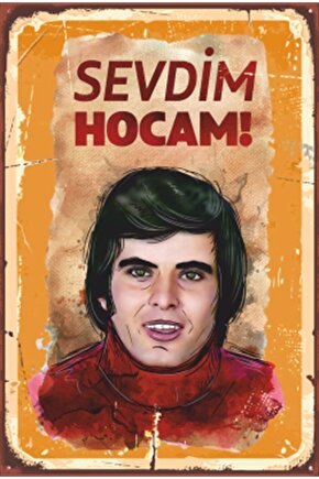 Yeşilçam Replikleri Tarık Akan Retro Ahşap Poster