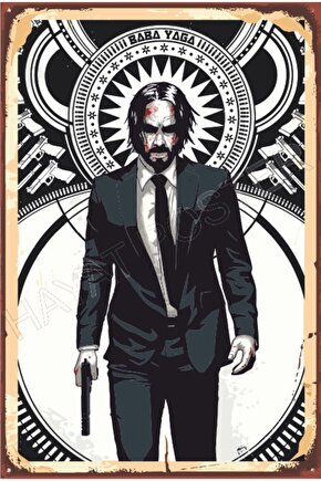 Baba Yaga John Wick Retro Ahşap Poster