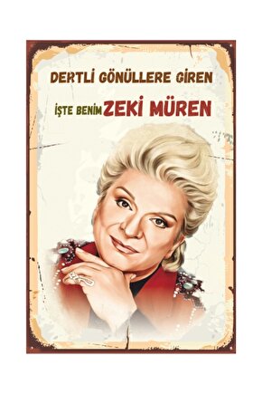 Işte Benim Zeki Müren Retro Vintage Ahşap Poster 2030035