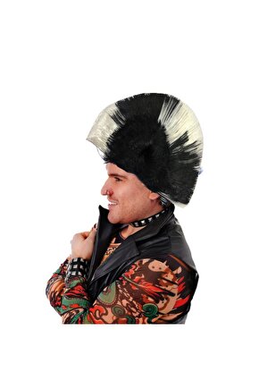 Samur Parti Parti Aksesuar & Kostüm Mohican Mohawk Punk Peruk - 70 Li 80 Li Yıllar Peruk Model 5